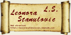 Leonora Stanulović vizit kartica
